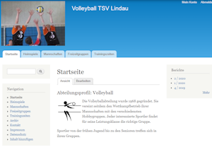 Internetseite Volleyballabteilung