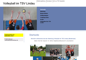 Internetseite Volleyballabteilung