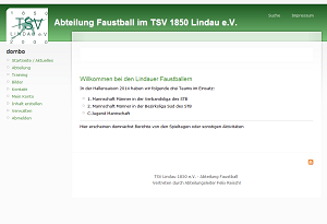 Internetseite faustball.tsvlindau.de